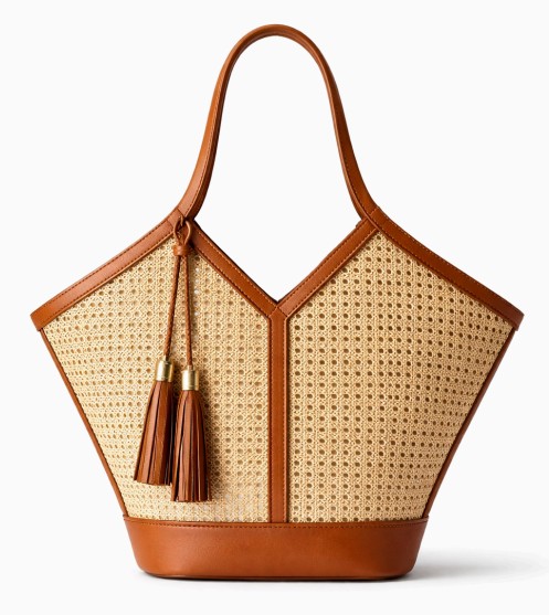 The Riviera Cane Basket Tote – Riviera Cane Basket Tote for Vacation Essentials